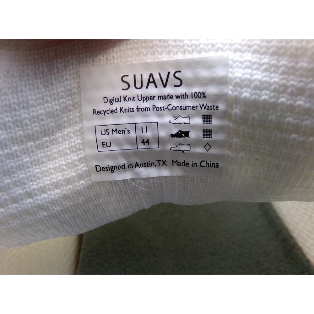 Suavs 247 Shoes Mens White Confetti Colorblock Size 11 Knit Sneakers Breathable